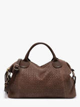 Handtas Beautiful Leder Milano Bruin beautiful BE25111